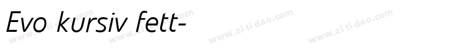 Evo kursiv fett字体转换